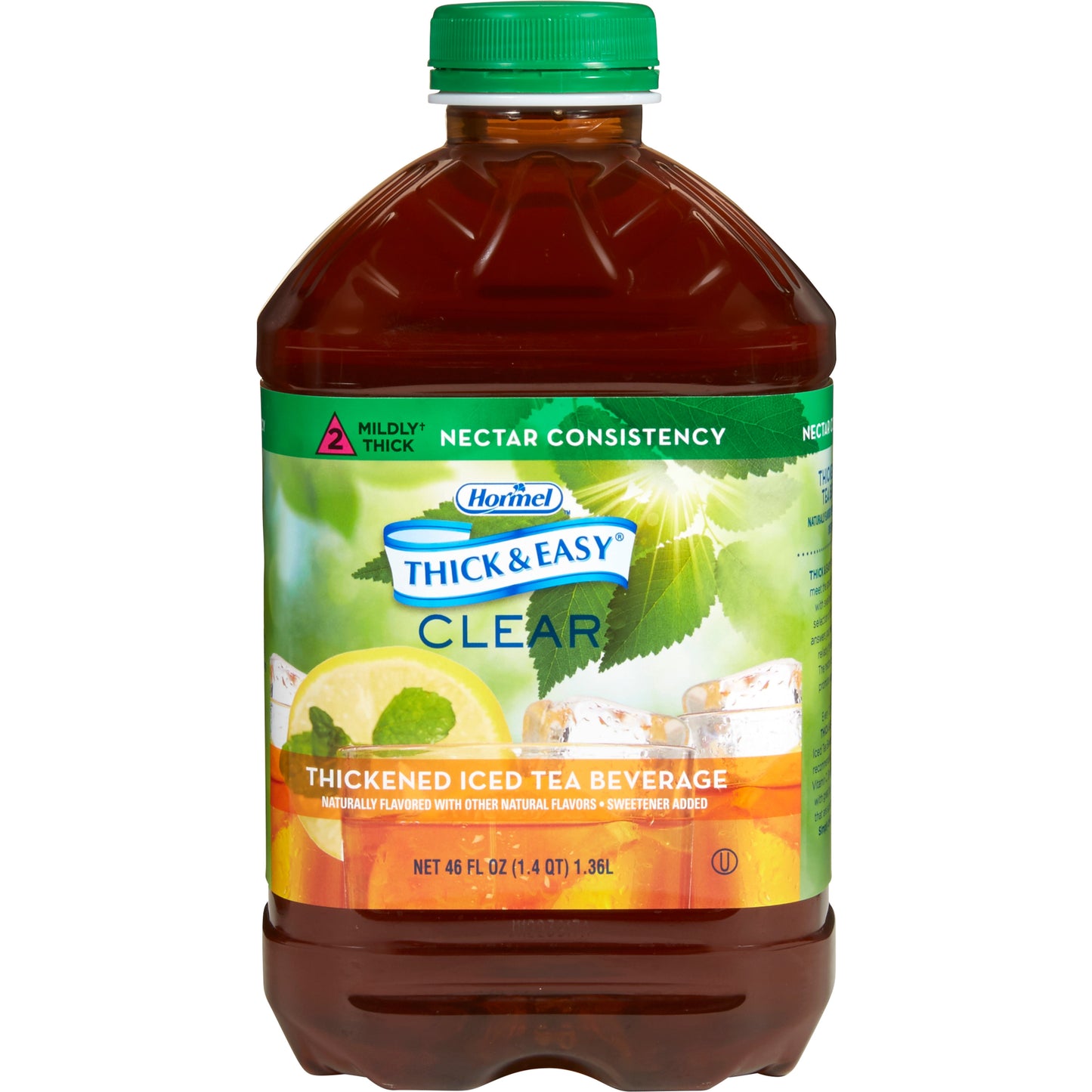 Thickened Beverage Thick & Easy 46 oz. Bottle Iced Tea Flavor Liquid IDDSI Level 2 Mildly Thick, Packaging Type- Each
