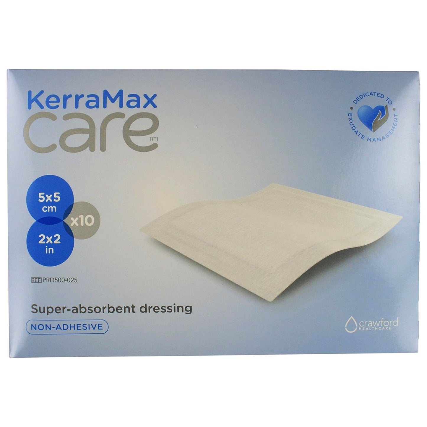 Super Absorbent Dressing KerraMax Care 2 X 2 Inch Square, Packaging Type- Each