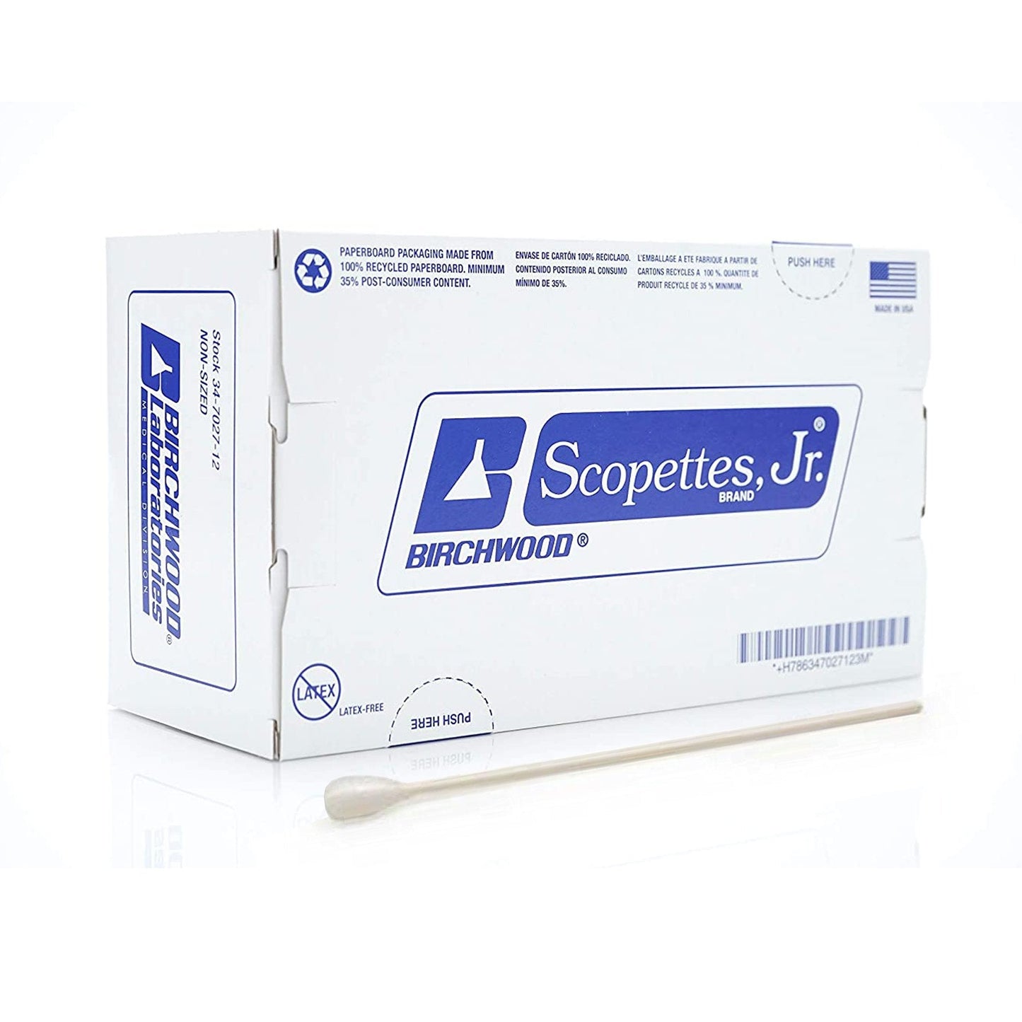 Scopettes Jr. OB/GYN Swab 8 Inch Length NonSterile, Packaging Type- Box