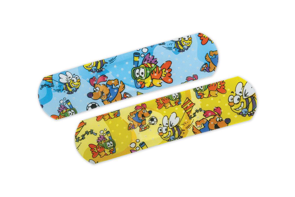 Adhesive Strip Curad 3/4 X 3 Inch Plastic Rectangle Kid Design (Medtoons) Sterile