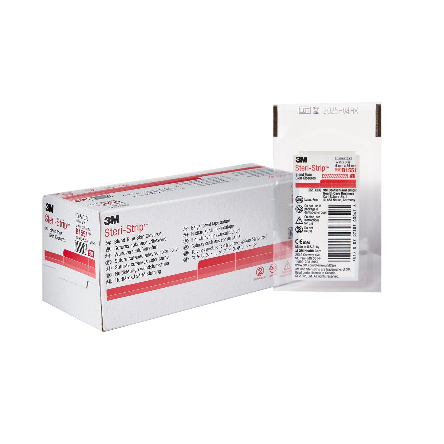 Skin Closure Strip Steri-Strip™ 1/4 X 3 Inch Nonwoven Material Flexible Strip Tan, Packaging Type- Each