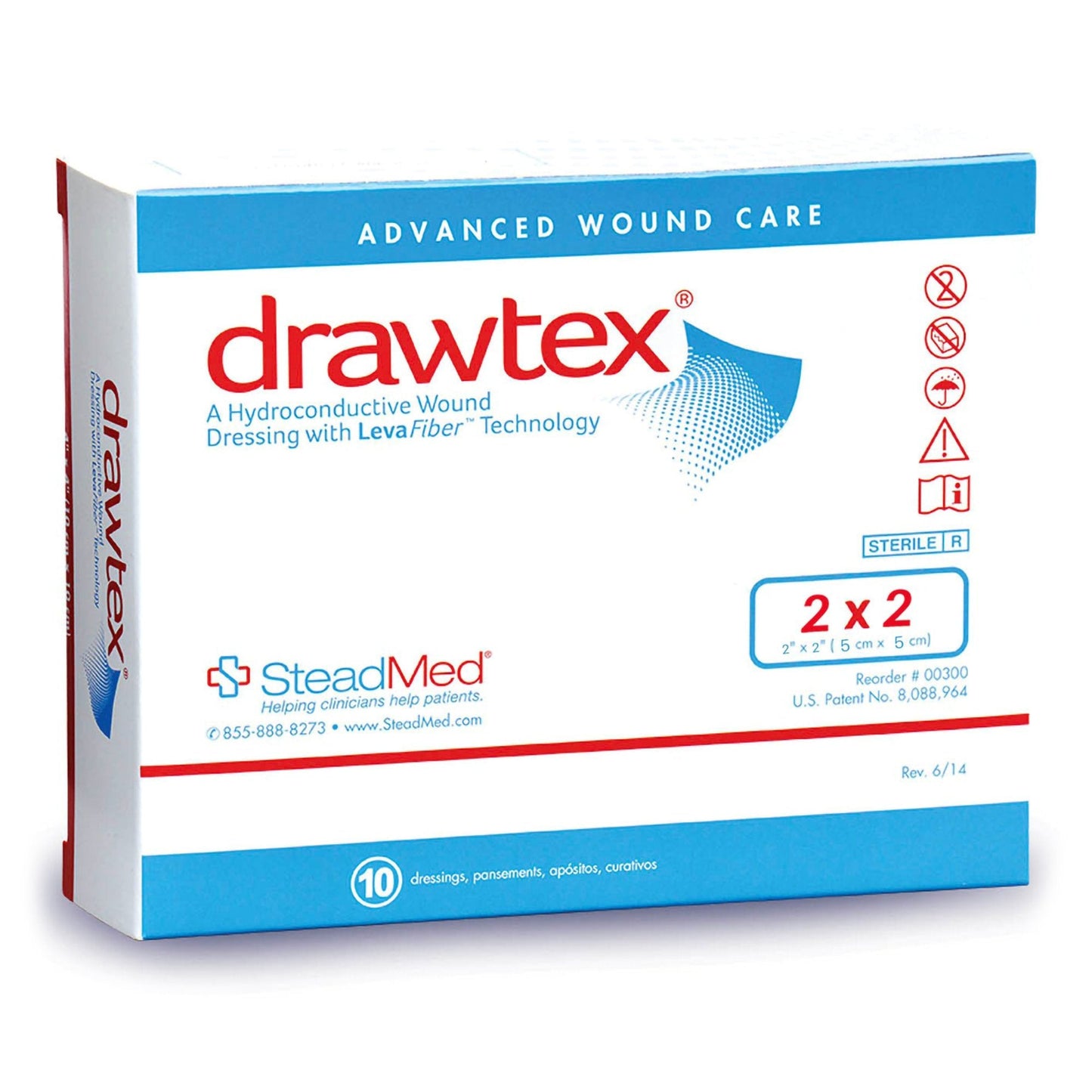 Hydroconductive Wound Dressing Drawtex 2 X 2 Inch Square, Packaging Type- Each