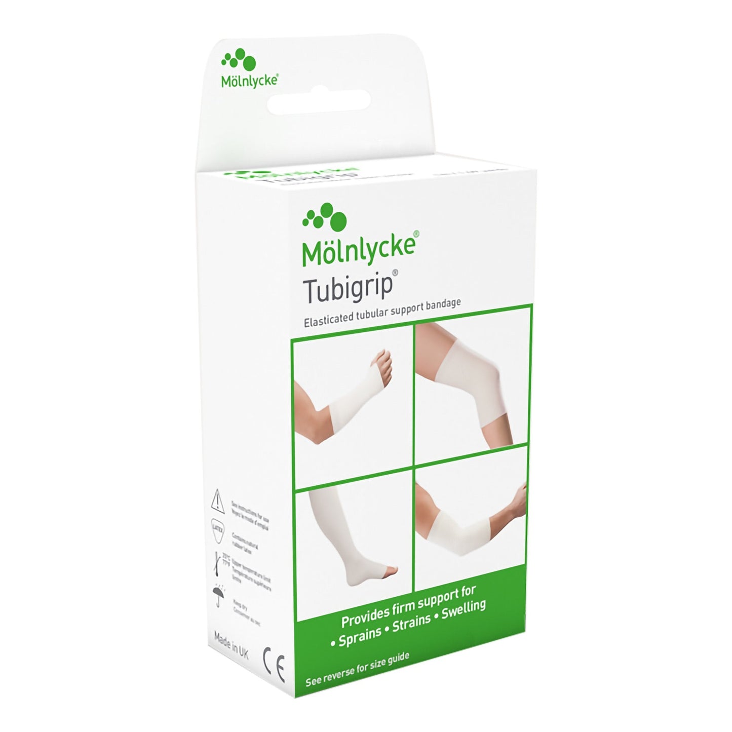 Elastic Tubular Support Bandage Tubigrip 3-1/2 Inch X 1 Yard Large Ankle / Medium Knee / Small Thigh Pull On Natural NonSterile Size E Standard Compression, Packaging Type- Each