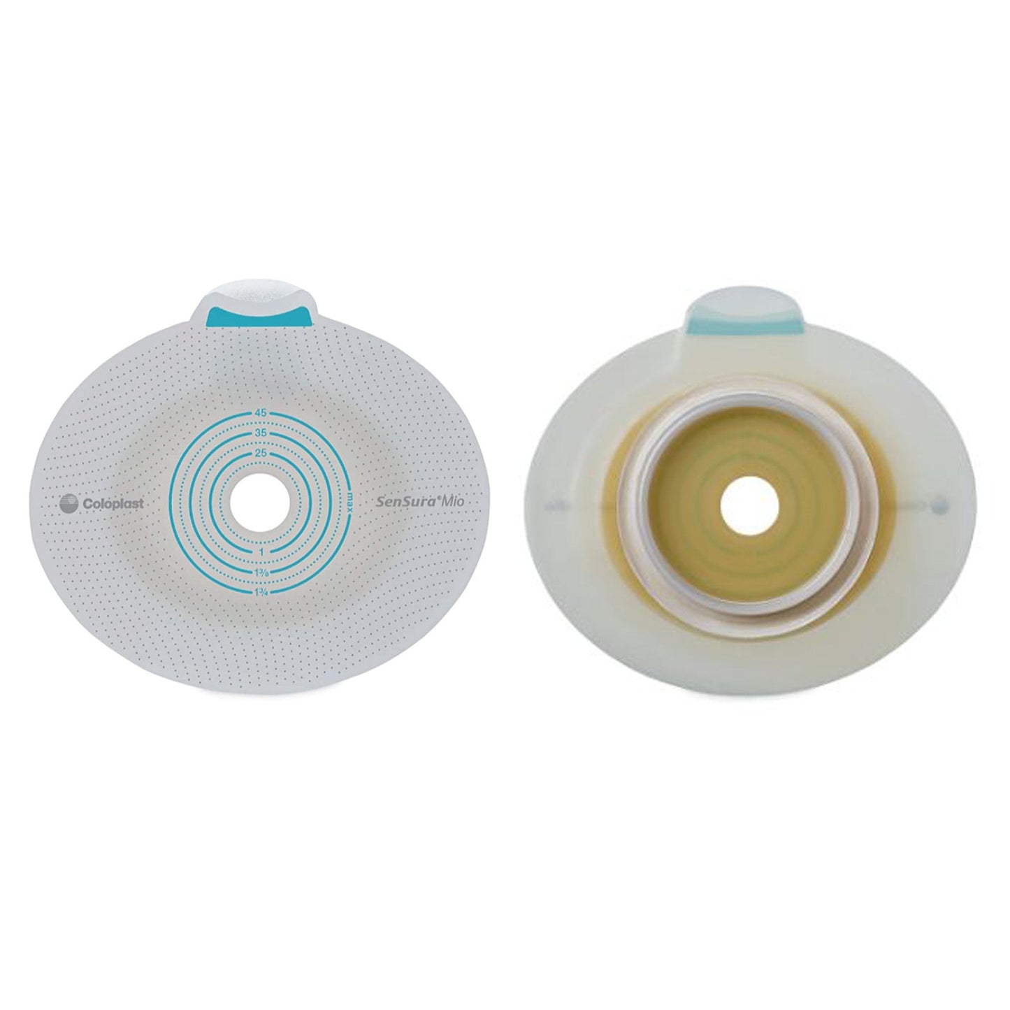 Ostomy Barrier SenSura Mio Click Trim to Fit, Extended Wear Elastic Adhesive 40 mm Flange Green Code System 3/8 to 1-3/8 Inch Opening, Packaging Type- Box