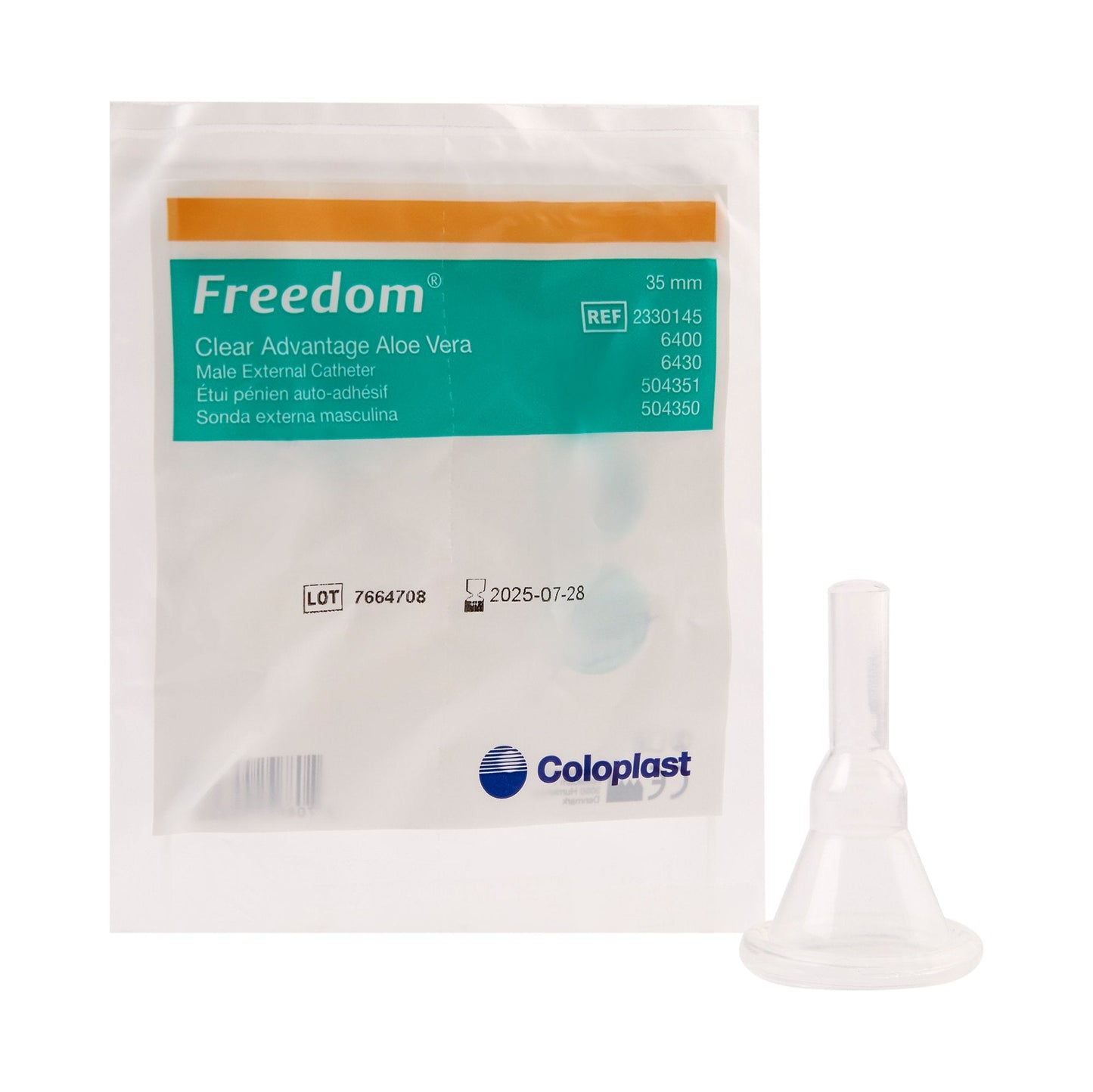 Male External Catheter Clear Advantage Self-Adhesive Strip Silicone Large, Packaging Type- Each