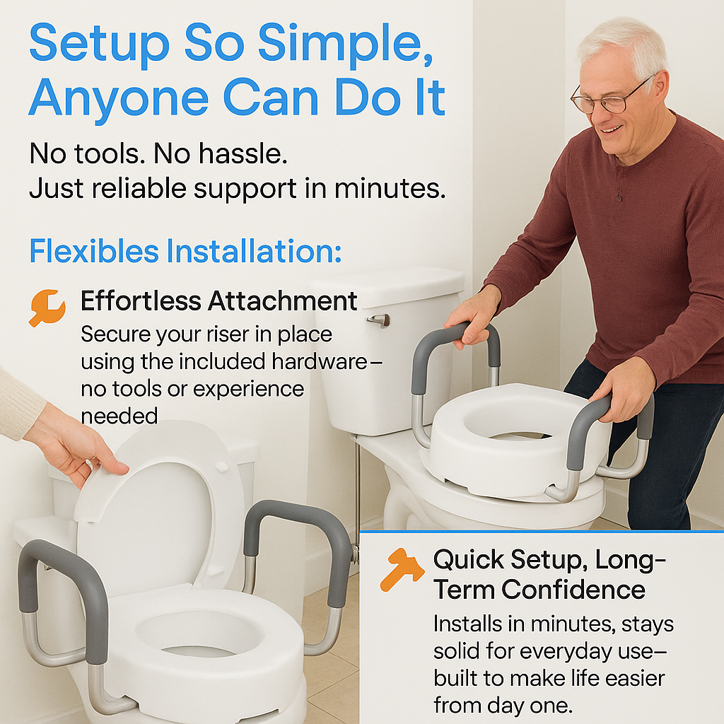 Great Health Toilet Seat Riser with Arms