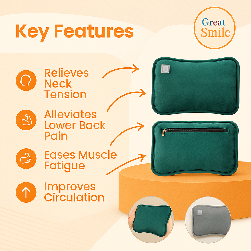 ThermaLuxe Instant Heat Therapy Pad – Portable, Adjustable, Soft Touch