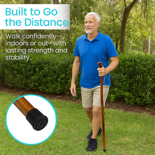 Great Health Wooden Walking Stick