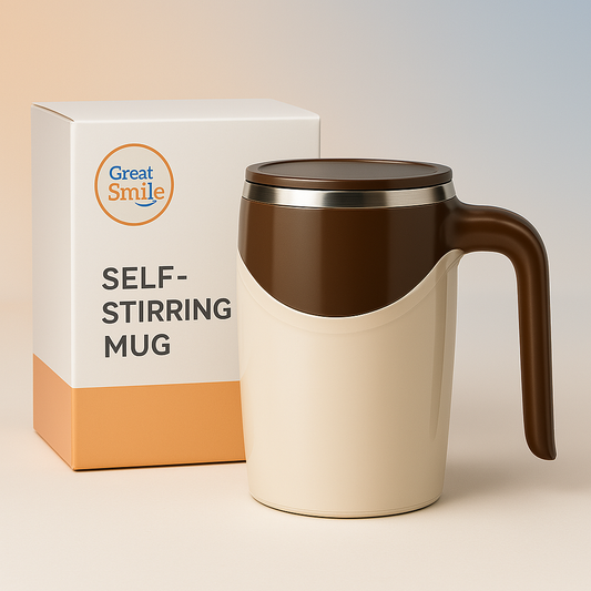 BrewEase™ Self-Stirring Mug – Rechargeable Magnetic Mixer for Coffee & Shakes