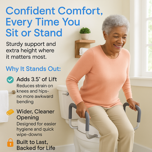 Great Health Toilet Seat Riser with Arms