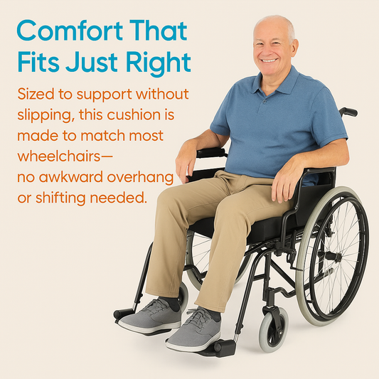 Great Health Wheelchair Gel Seat Cushion - Back Support Comfort and Pain Relief