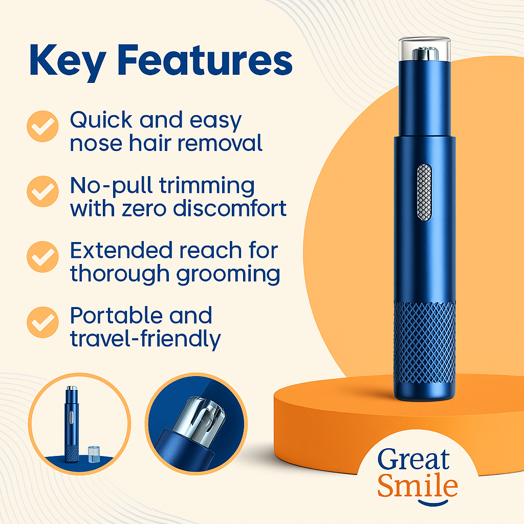 TrimTide Nose Hair Trimmer – Portable, USB Charging, Easy Trim