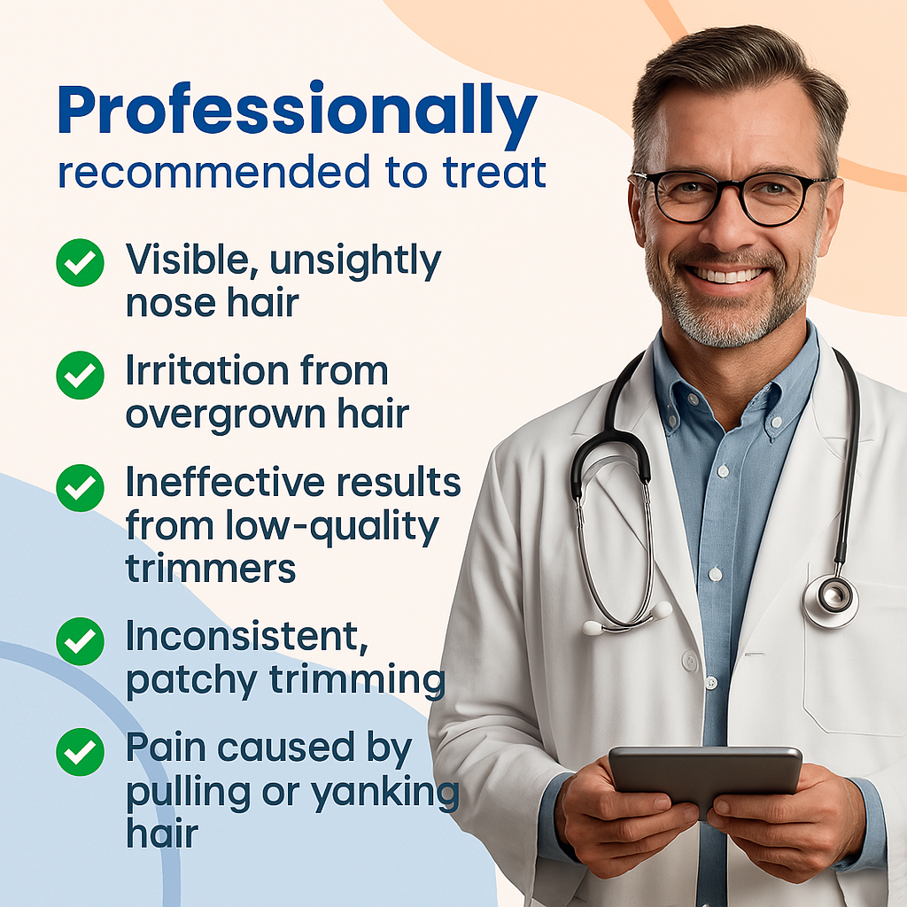 TrimTide Nose Hair Trimmer – Portable, USB Charging, Easy Trim