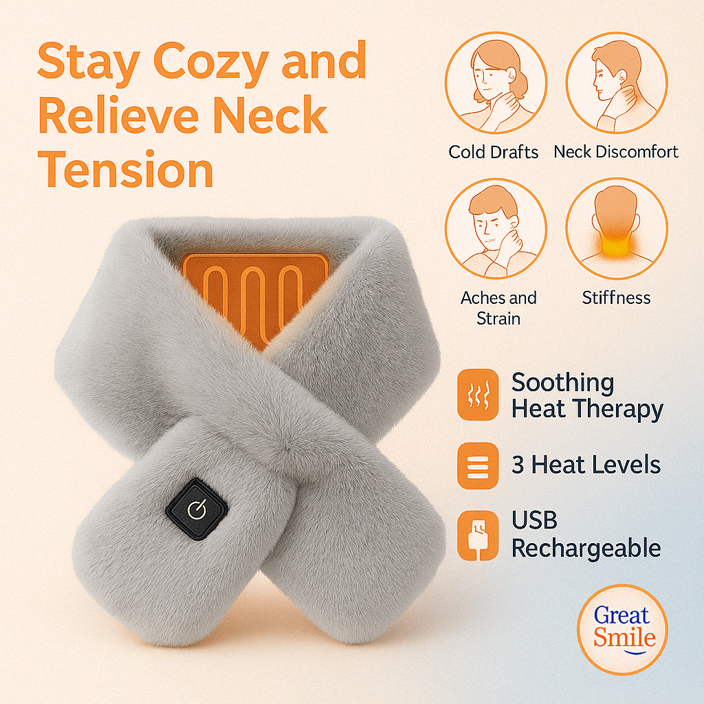 ThermaWrap Heated Scarf – USB Neck Warmer with 3 Heat Settings