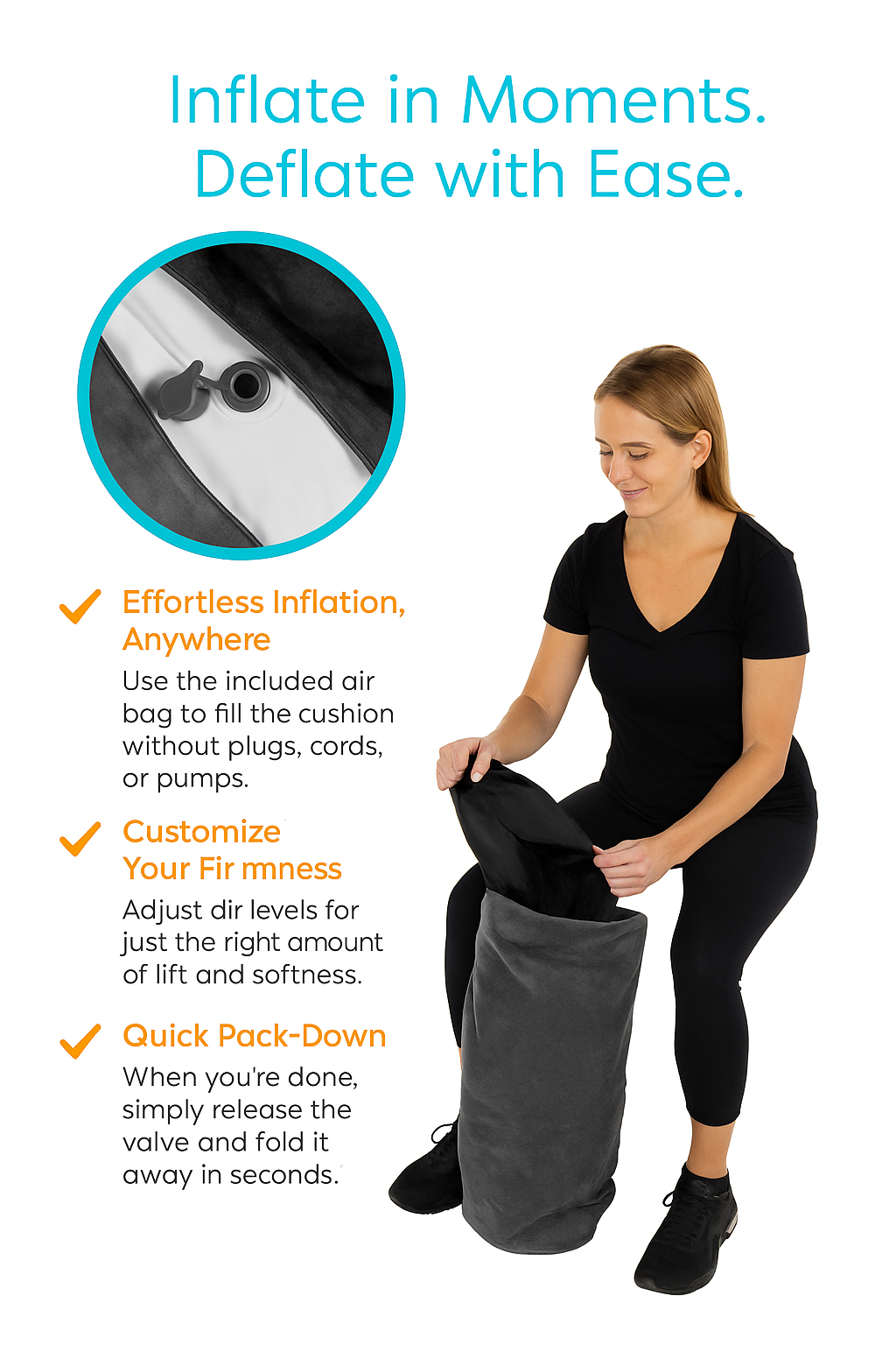 Great Health Xtra-Comfort Inflatable Bed Wedge