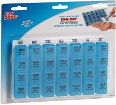 Pill Organizer One-Day-At-A-Time Medium 7 Day 4 Dose