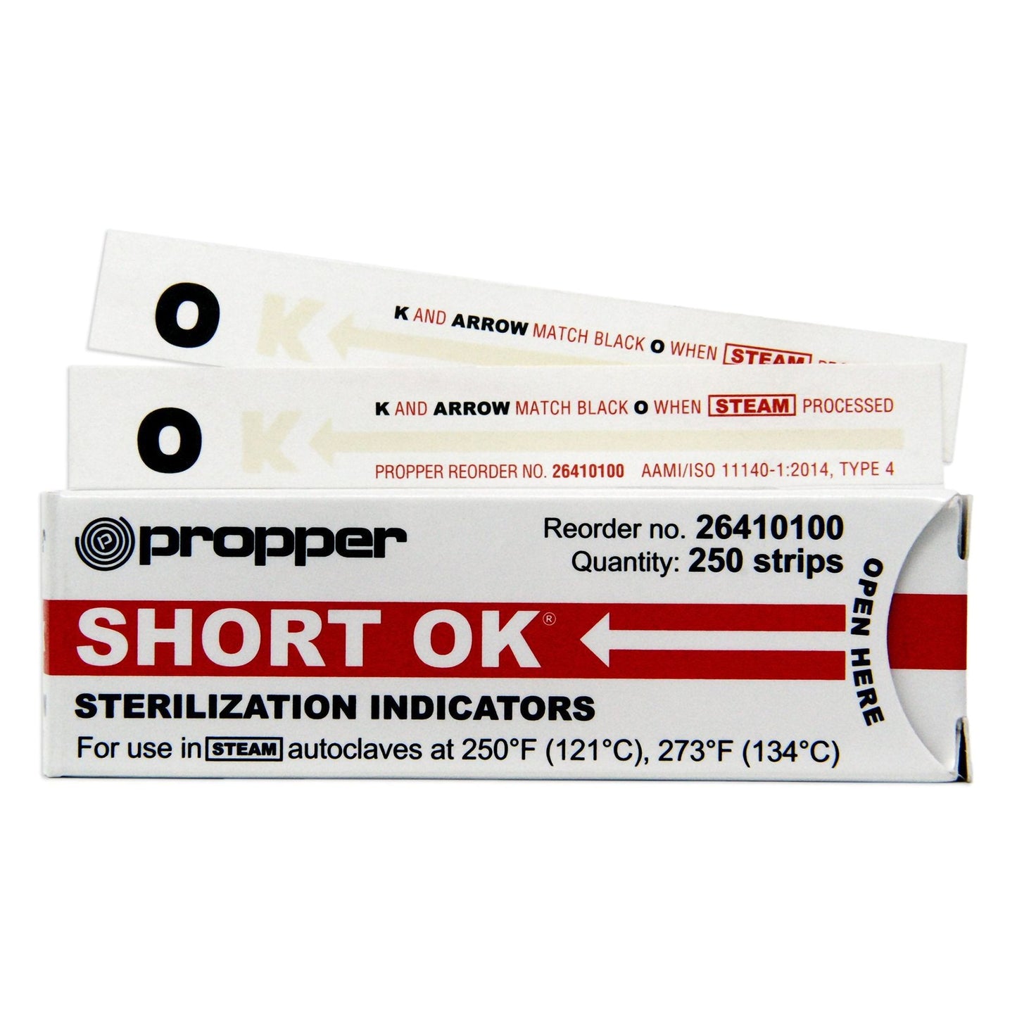 OK Sterilization Chemical Indicator Strip Steam 4 Inch, Packaging Type- Box