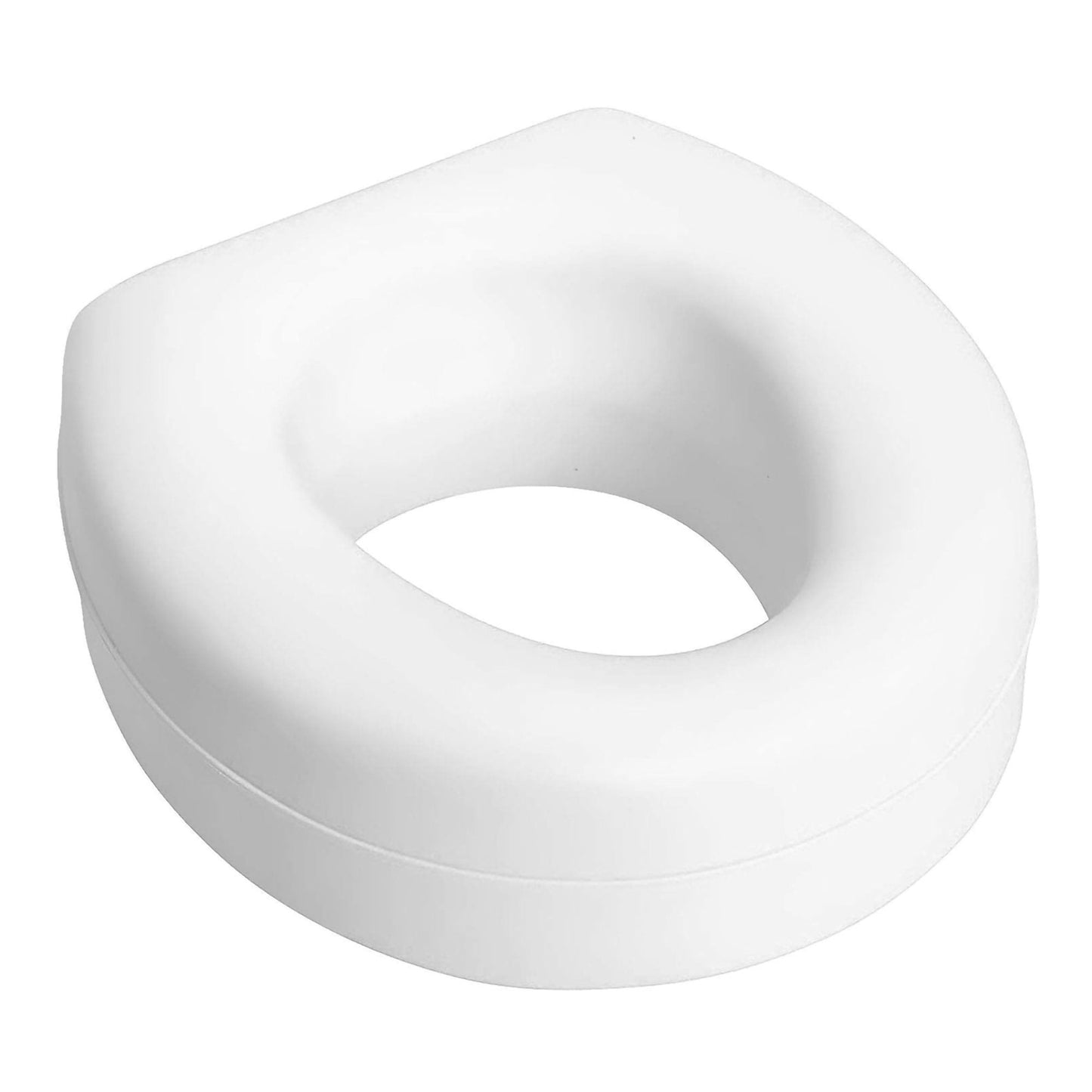 Raised Toilet Seat HealthSmart 5 Inch Height White 250 lbs. Weight Capacity., Packaging Type- Each