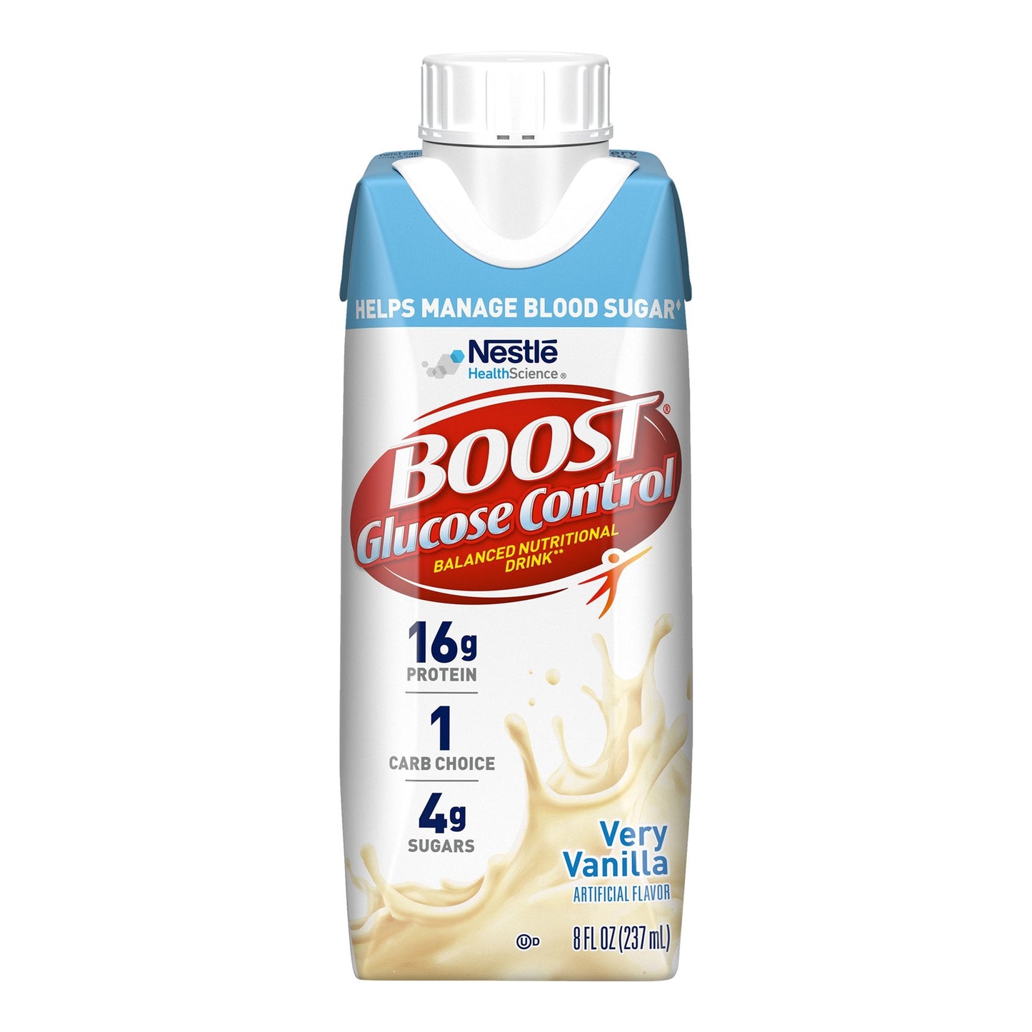 Oral Supplement Boost Glucose Control Very Vanilla Flavor Liquid 8 oz. Carton, Packaging Type- Each