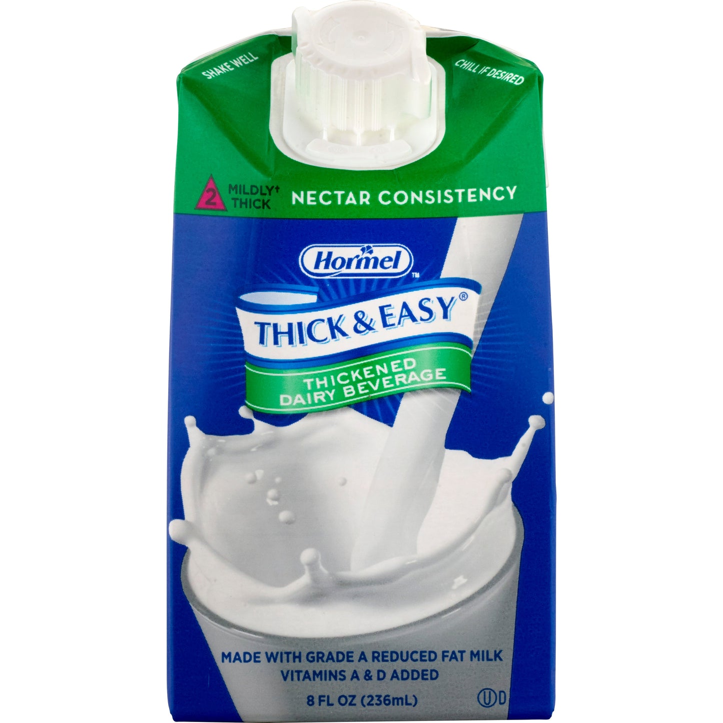 Thickened Beverage Thick & Easy Dairy 8 oz. Carton Milk Flavor Liquid IDDSI Level 2 Mildly Thick, Packaging Type- Each