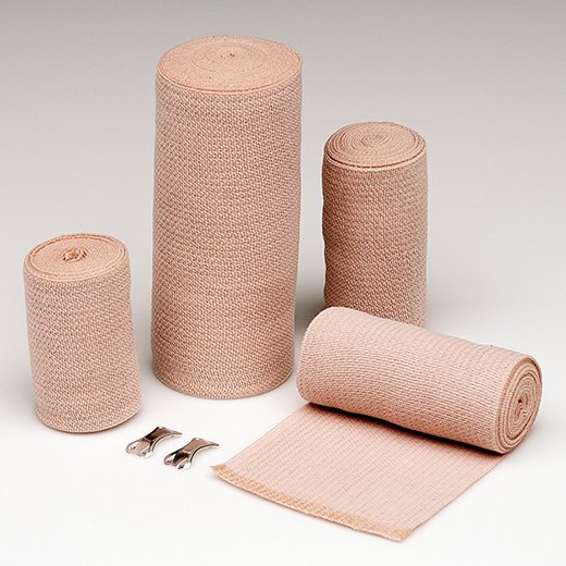 Elastic Bandage REB 4 Inch X 10 Yard Double Length Clip Detached Closure Tan NonSterile Standard Compression, Packaging Type- Each