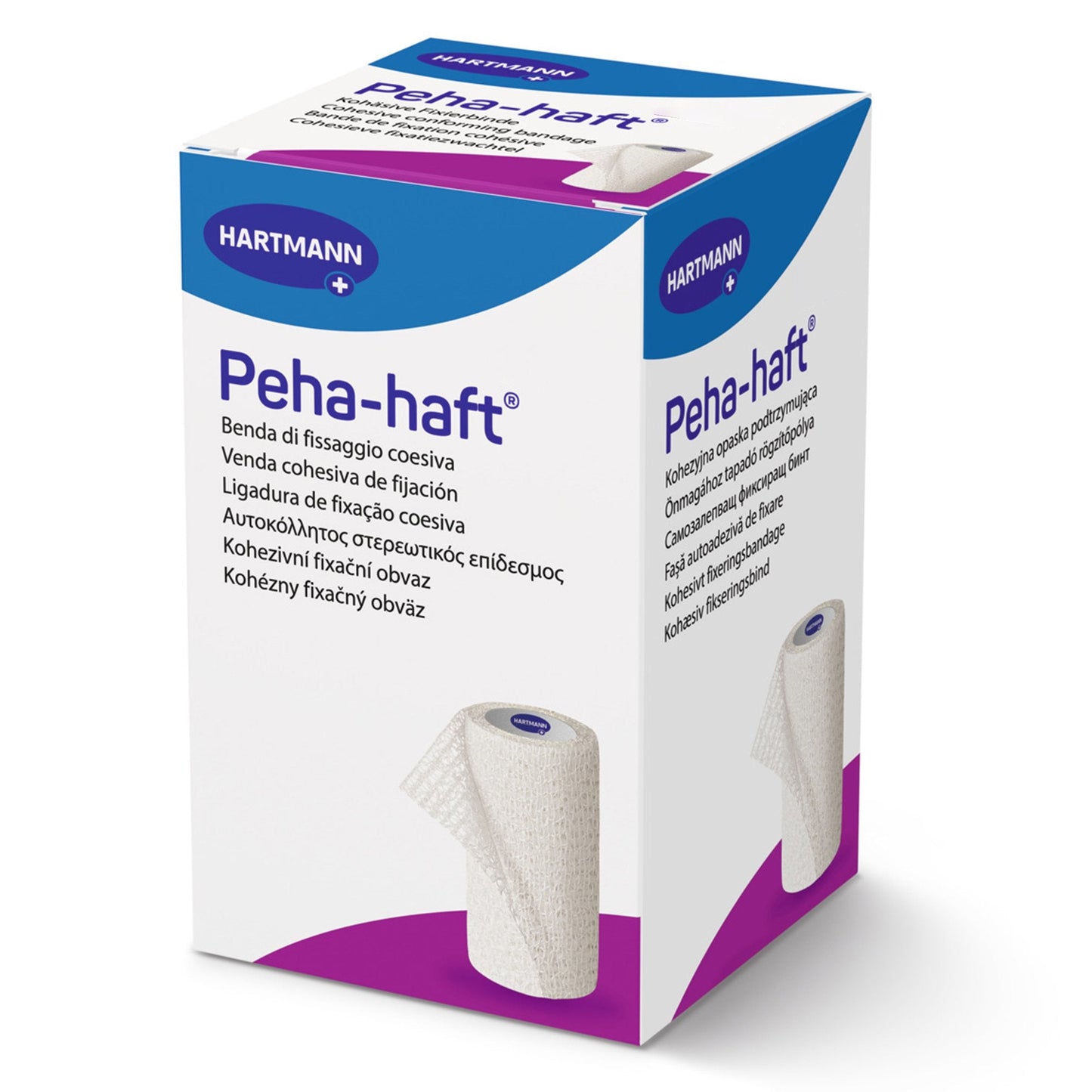 Absorbent Cohesive Bandage Peha-haft 4 Inch X 4-1/2 Yard Self-Adherent Closure White NonSterile Standard Compression, Packaging Type- Each
