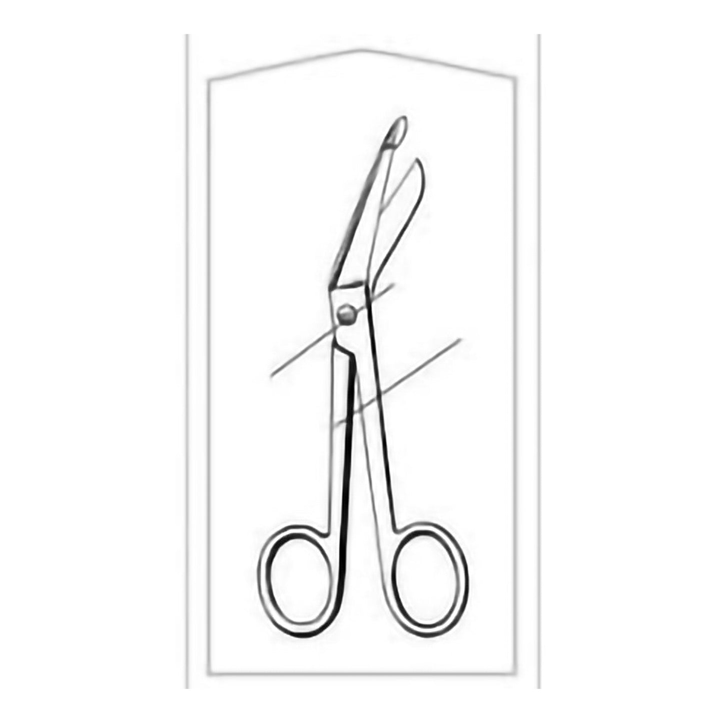 Bandage Scissors Merit™ Lister 7-1/4 Inch Length Floor Grade Stainless Steel Sterile Finger Ring Handle Angled Blunt Tip / Blunt Tip, Packaging Type- Each