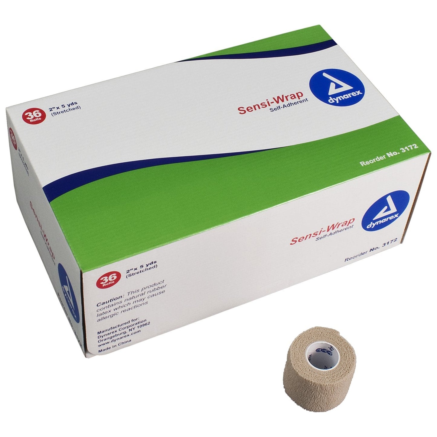 Cohesive Bandage Sensi-Wrap 2 Inch X 5 Yard Self-Adherent Closure Tan NonSterile Standard Compression, Packaging Type- Each