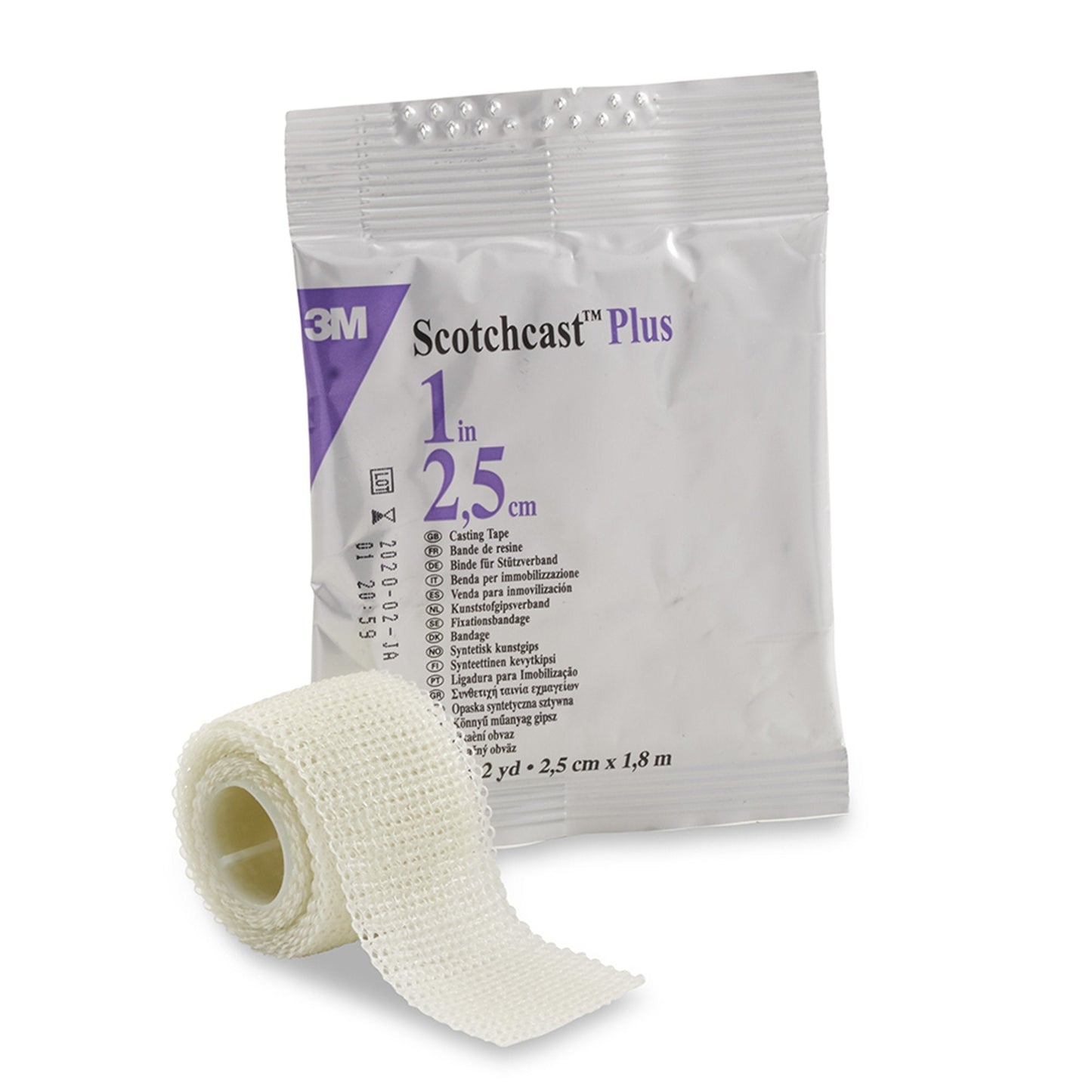 Cast Tape 3M Scotchcast Plus 1 X 72 Inch Fiberglass / Resin White, Packaging Type- Box