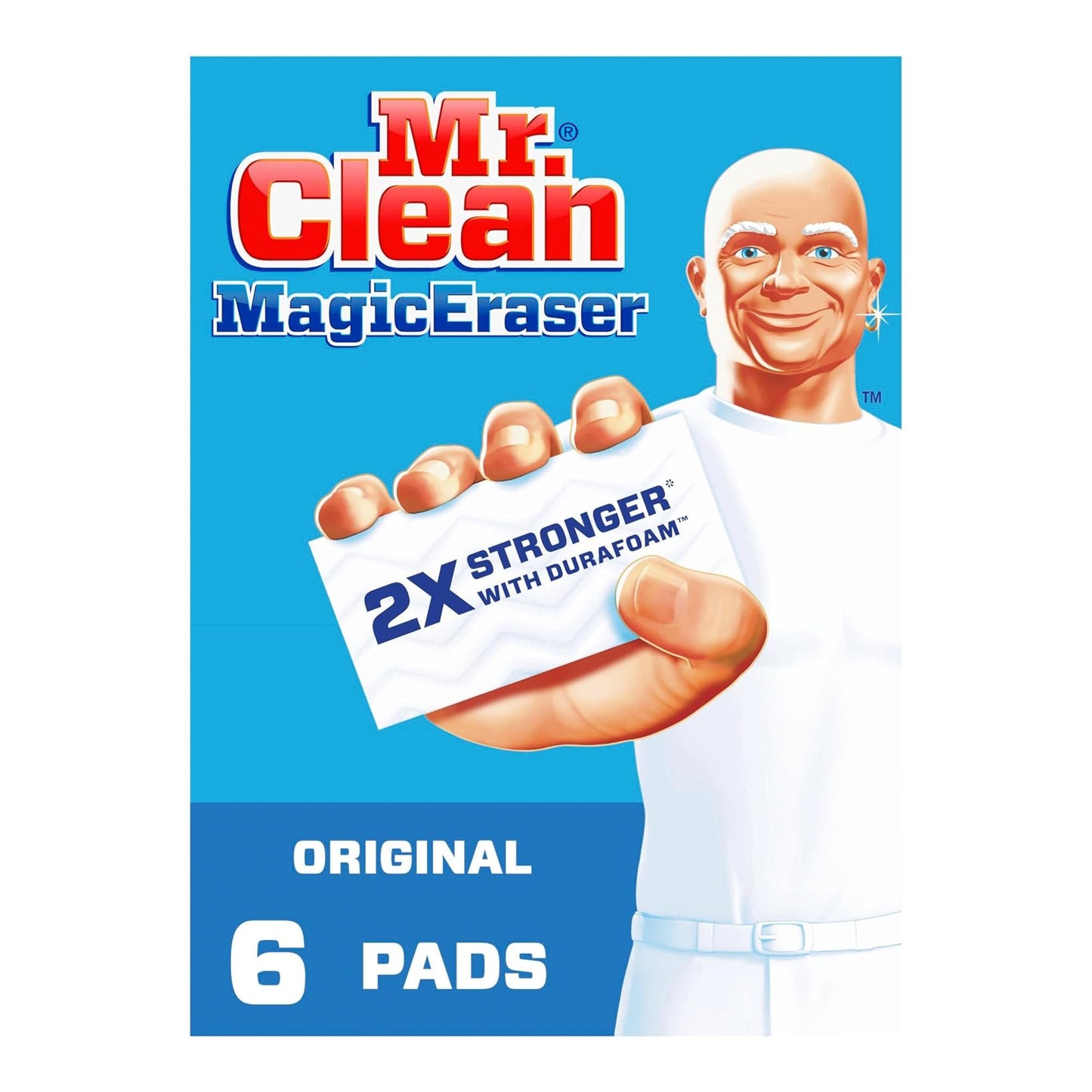 Cleaning Pad Mr. Clean Magic Eraser Original White NonSterile Melamine Foam 1 X 2-3/10 X 4-3/5 Inch Reusable, Packaging Type- Case