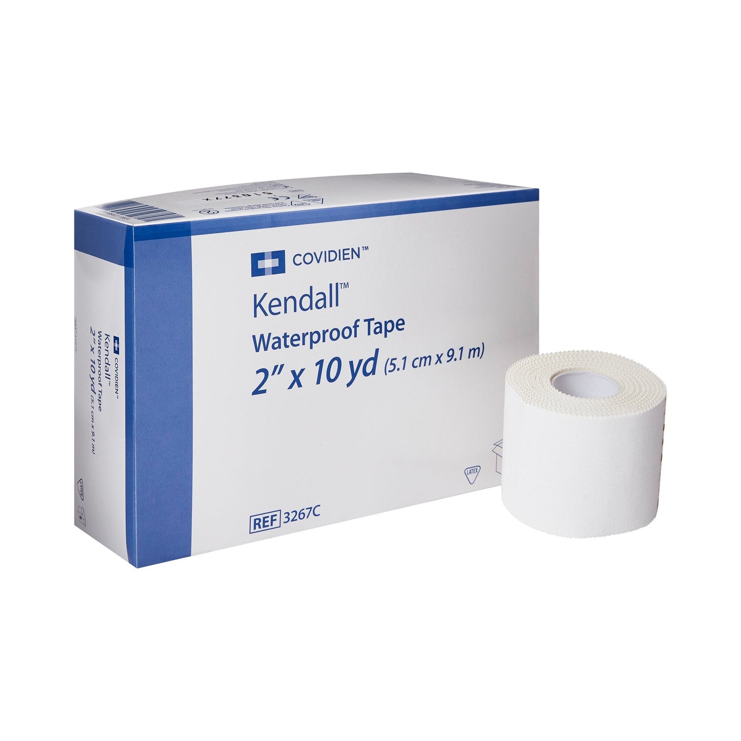 Waterproof Medical Tape Kendall™ White 2 Inch X 10 Yard Cloth NonSterile, Packaging Type- Each
