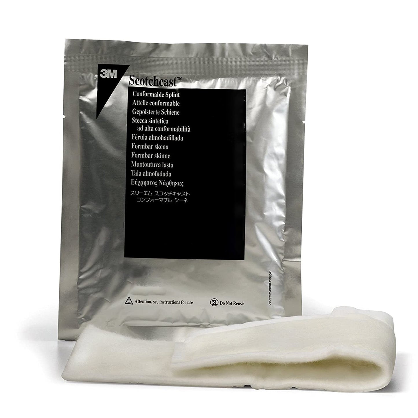 Padded Precut Splint 3M Scotchcast Quick Step Double Sided Felt 2 X 10 Inch Felt / Fiberglass White, Packaging Type- Case
