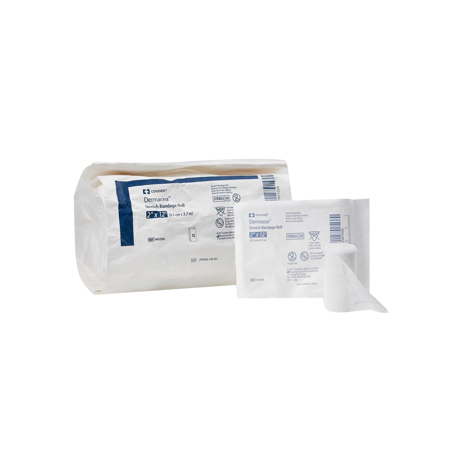 Conforming Bandage Dermacea™ 2 Inch X 4 Yard 1-Ply Sterile 1 per Pack, Packaging Type- Case