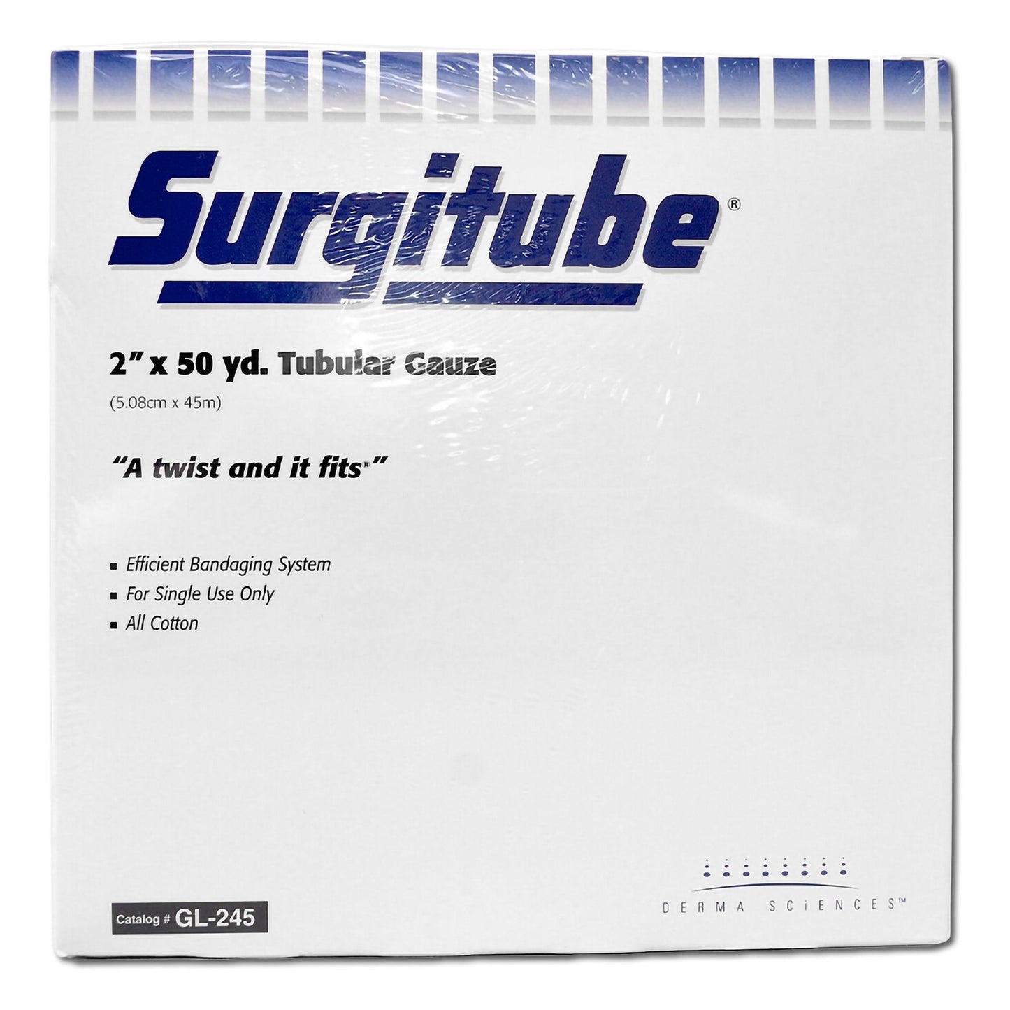 Tubular Retainer Dressing Surgitube Cotton 2 Inch X 50 Yard Size 5P White Head / Shoulder / Breast / Leg NonSterile
