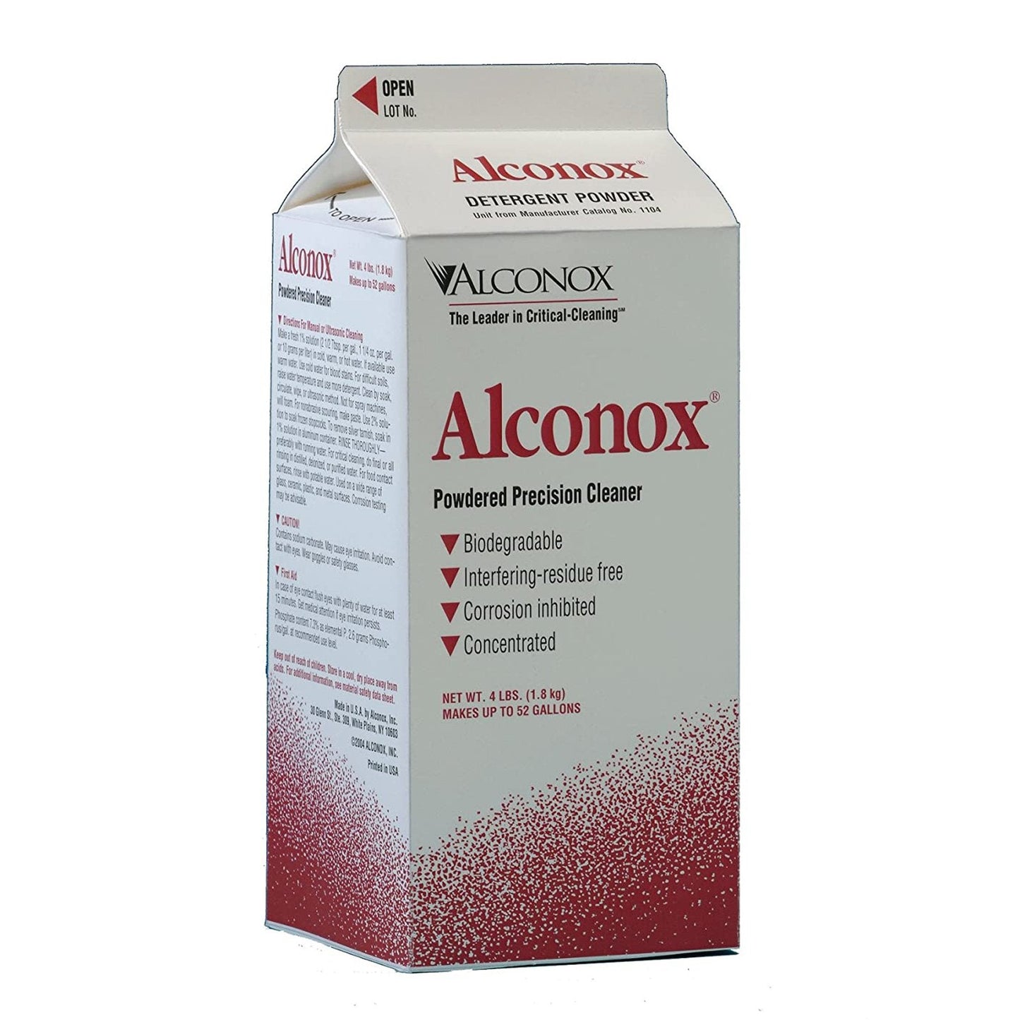 Instrument Detergent Alconox Powder Concentrate 4 lbs. Carton Unscented, Packaging Type- Each