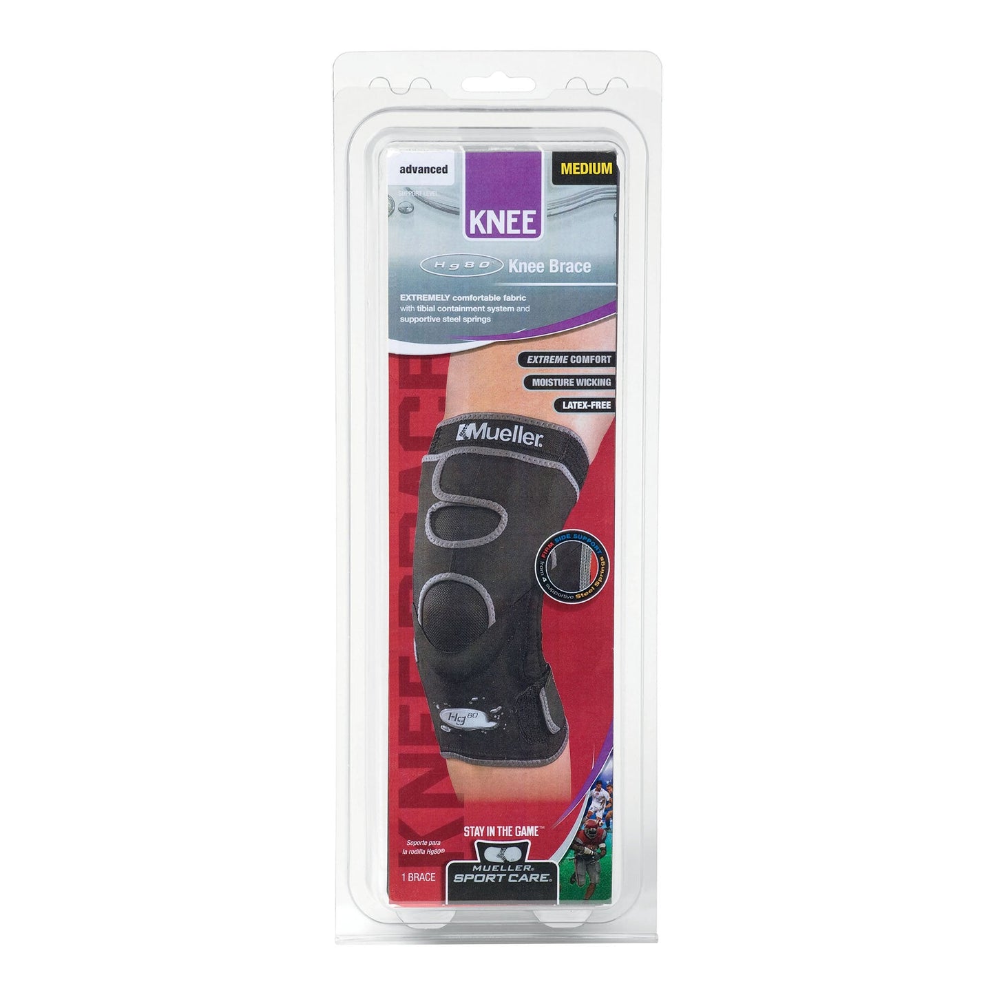 Knee Brace Hg80 Medium Pull-On / Hook and Loop Strap 14 to 16 Inch Knee Circumference Left or Right Knee, Packaging Type- Each