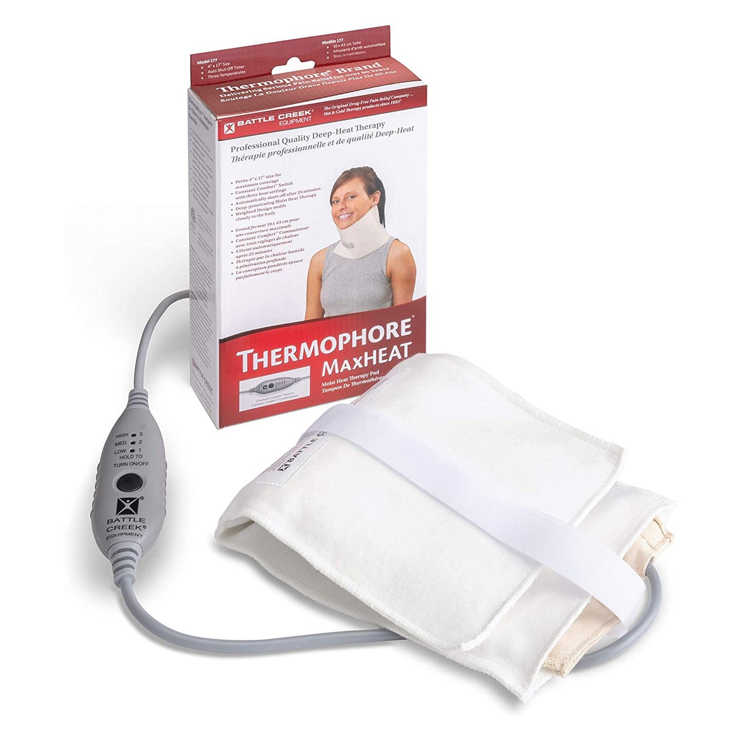 Moist Heating Pad Thermophore® MaxHEAT™ Neck / Jaw / Sinus Petite Cotton Blend Cover Reusable, Packaging Type- Each