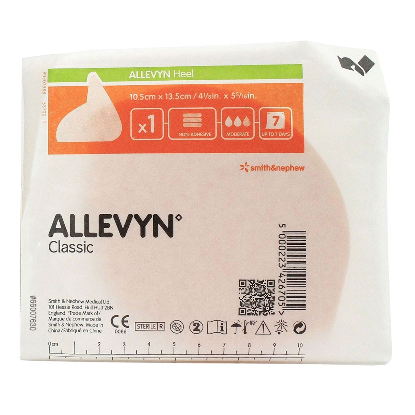 Foam Dressing Allevyn Heel 4-1/2 X 5-1/2 Inch Without Border Film Backing Nonadhesive Heel Sterile, Packaging Type- Each