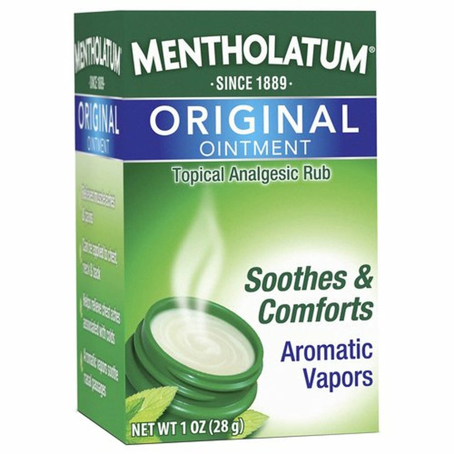 Topical Pain Relief Mentholatum 9% - 1.3% Strength Camphor / Menthol Ointment 1 oz., Packaging Type- Each