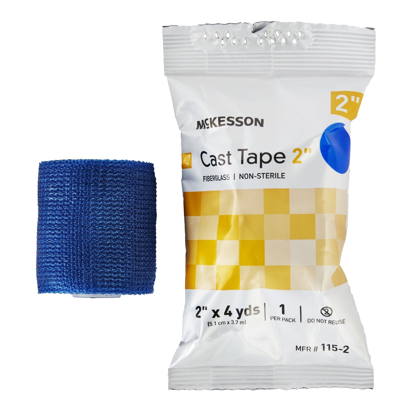 Cast Tape McKesson 2 Inch X 12 Foot Fiberglass Blue