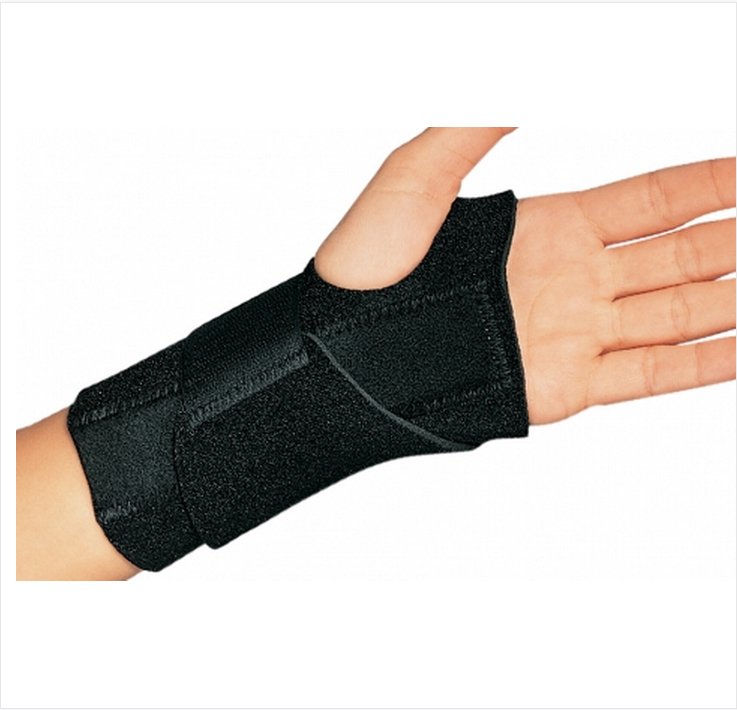 Wrist Brace ProCare® Universal Wrist-O-Prene™ Neoprene Left Hand Black One Size Fits Most, Packaging Type- Each