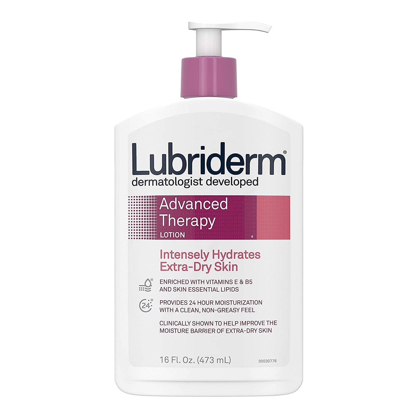 Hand and Body Moisturizer Lubriderm Advanced Therapy 16 oz. Pump Bottle Scented Lotion, Packaging Type- Each