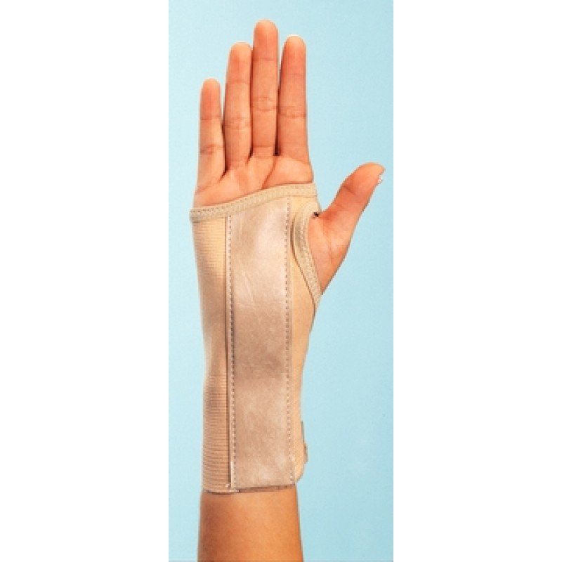 Wrist Brace ProCare Low Profile / Contoured / Wraparound Aluminum / Cotton / Elastic Right Hand Beige Medium, Packaging Type- Each