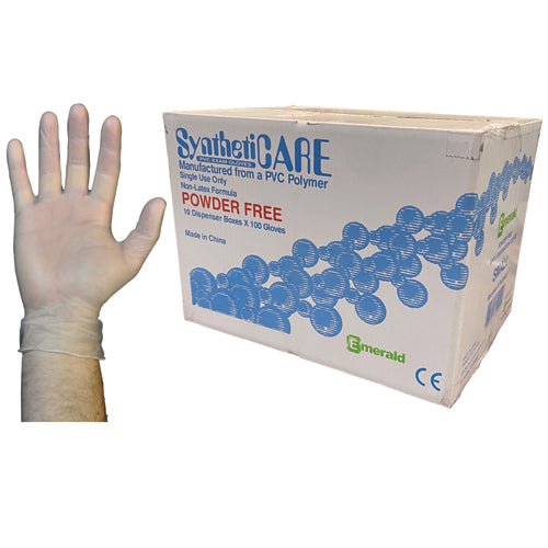 Vinyl Exam Gloves Powder-Free Cs/10 Boxes Small