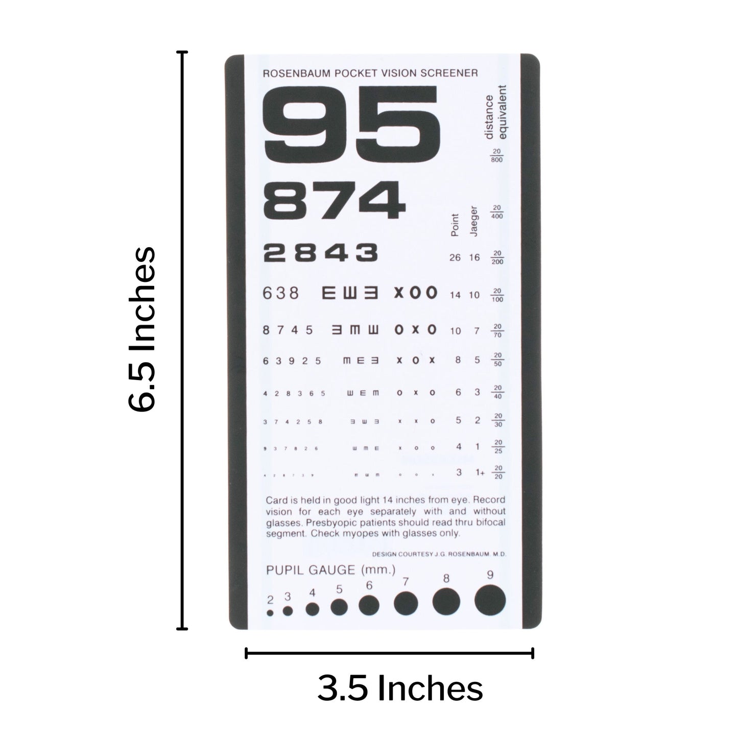 Eye Chart McKesson 14 Inch Distance Acuity Test, Packaging Type- Each