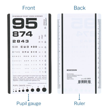 Eye Chart McKesson 14 Inch Distance Acuity Test, Packaging Type- Each