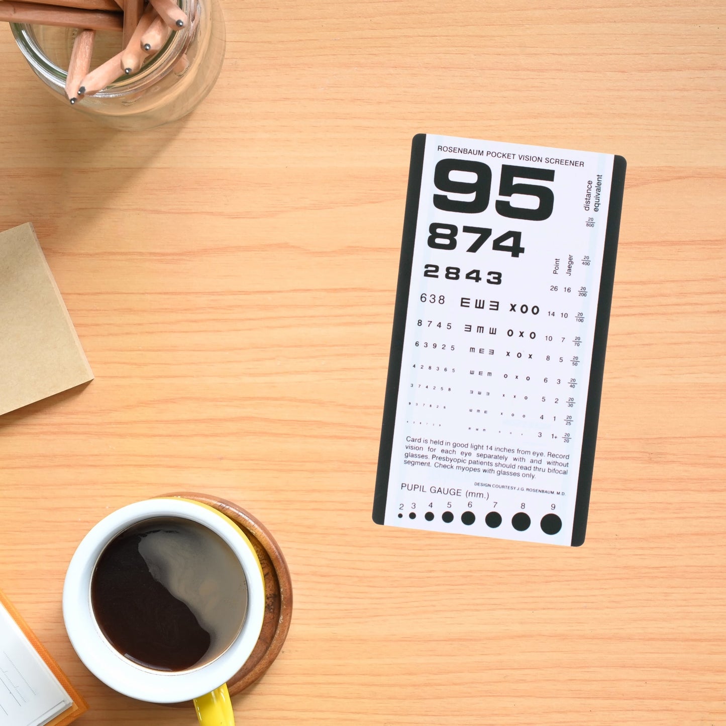 Eye Chart McKesson 14 Inch Distance Acuity Test, Packaging Type- Each