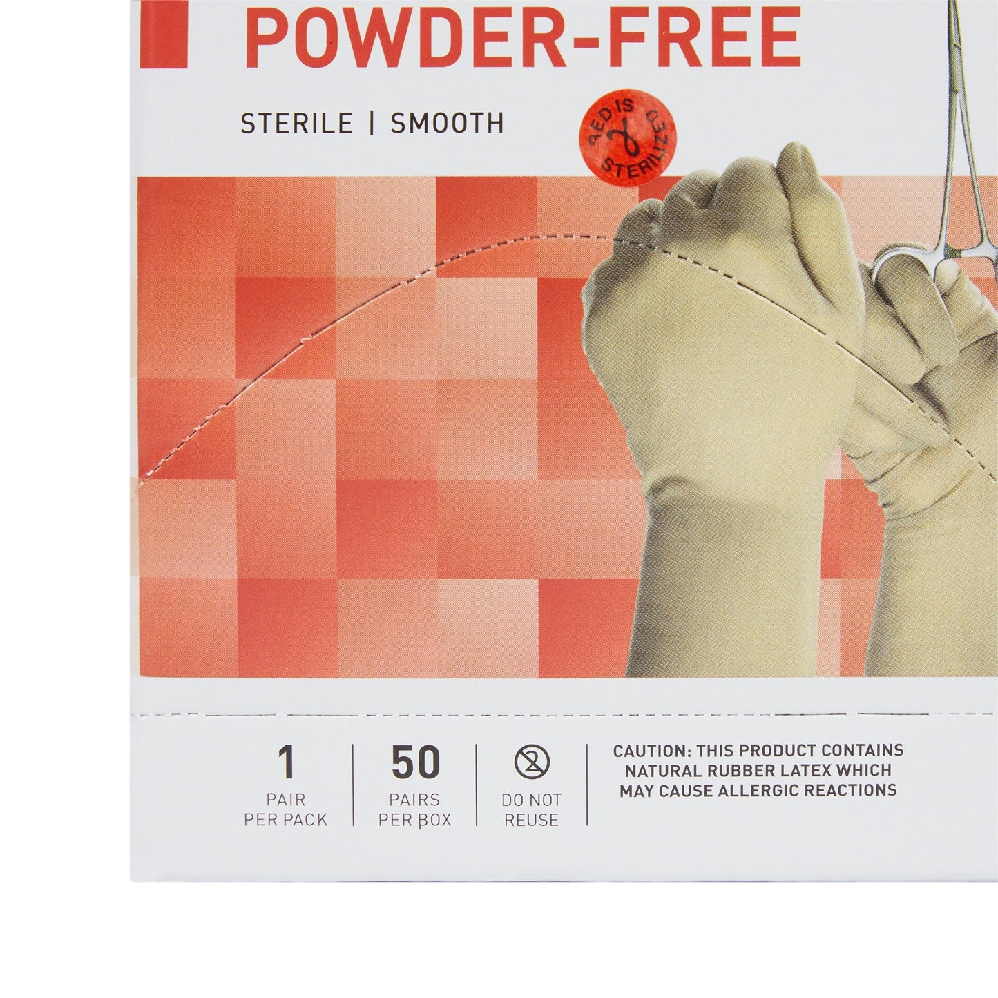 Surgical Glove McKesson Perry Size 8.5 Sterile Latex Standard Cuff Length Smooth Cream Not Chemo Approved, Packaging Type- Box
