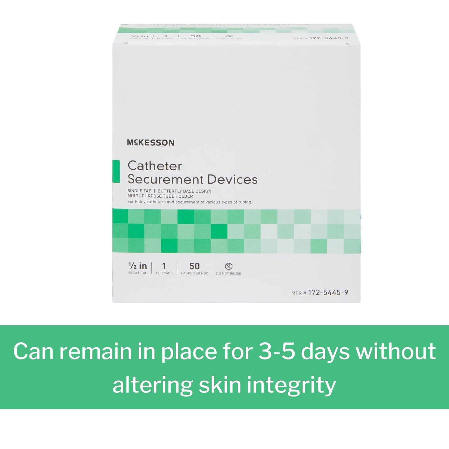 Catheter Stabilization Device McKesson NonSterile, 2.5 Inch Tab, Packaging Type- Each