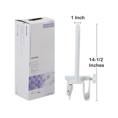 Bathtub Grab Bar McKesson White Steel, Packaging Type- Each